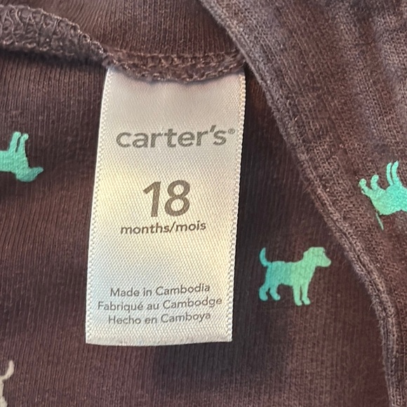 Carters Kids Overalls with Dog Print blue 18months - Picture 3 of 6